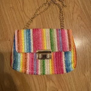 Colorful Striped Women's Bag